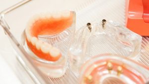 Dentures On Plastic Tray